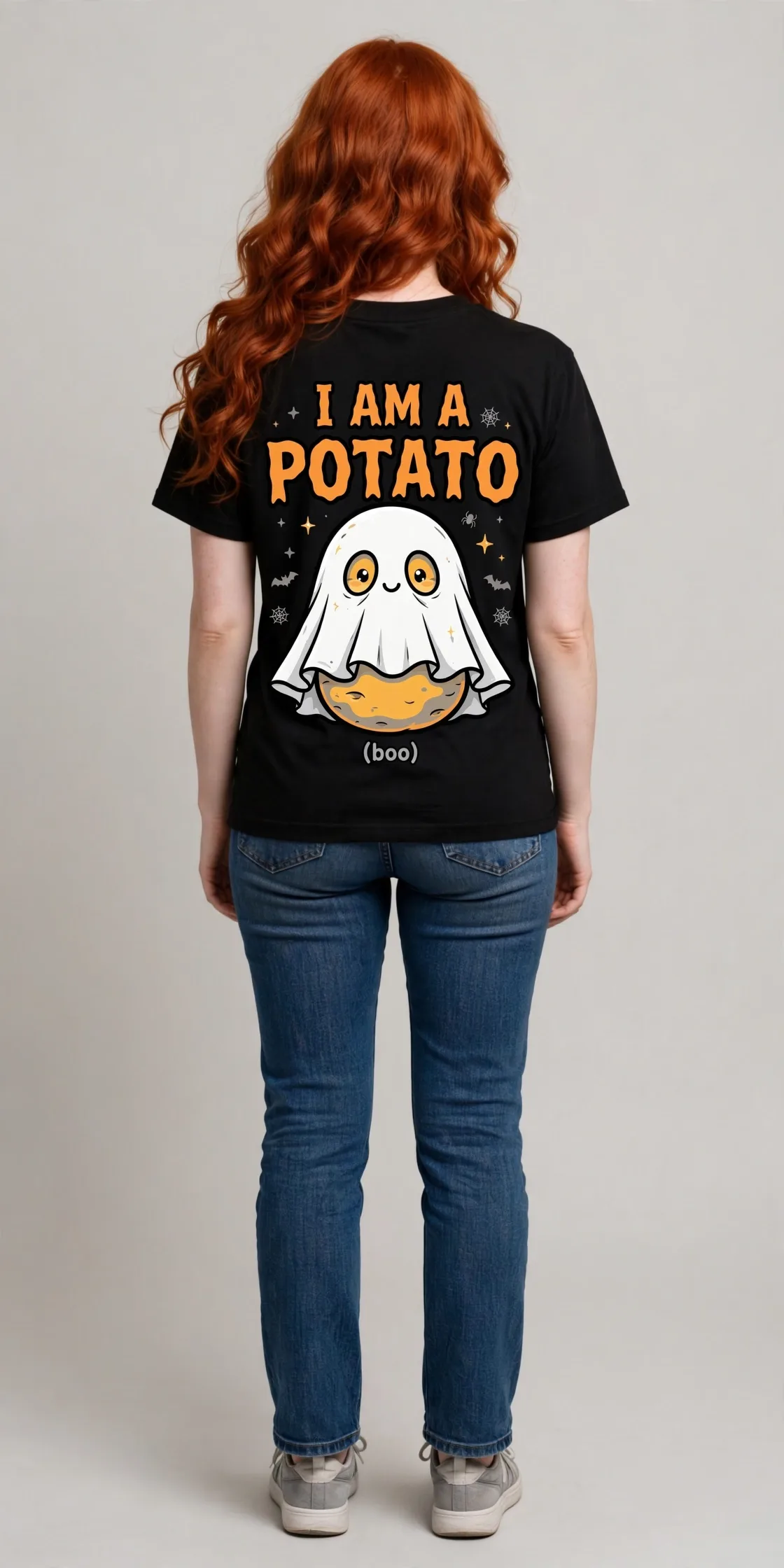 I Am a Potato (Boo) shirt — back view